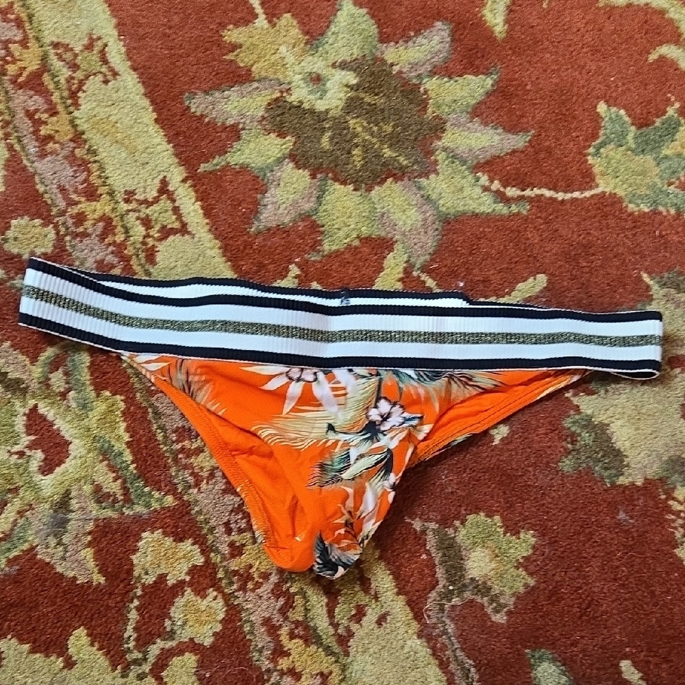 Seafolly Australia Ocean Ave Orange Floral Bikini Bottom